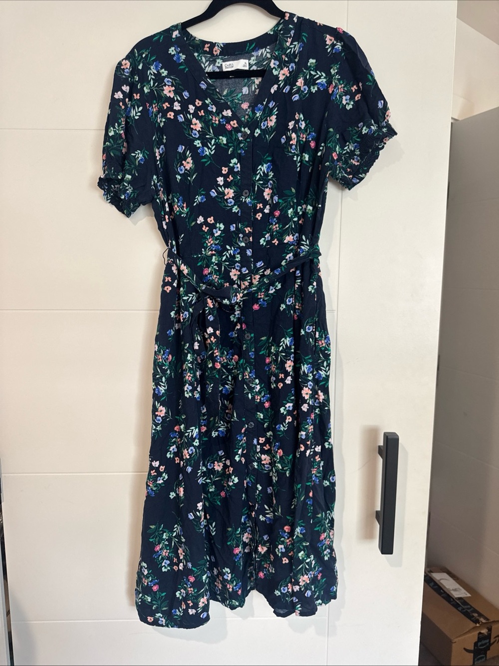 Croft & Barrow XL Floral Blue Dress Modest Women’s Rayon
